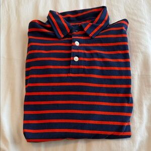 Boys Crewcuts Long Sleeve Navy and Red Striped Shirt